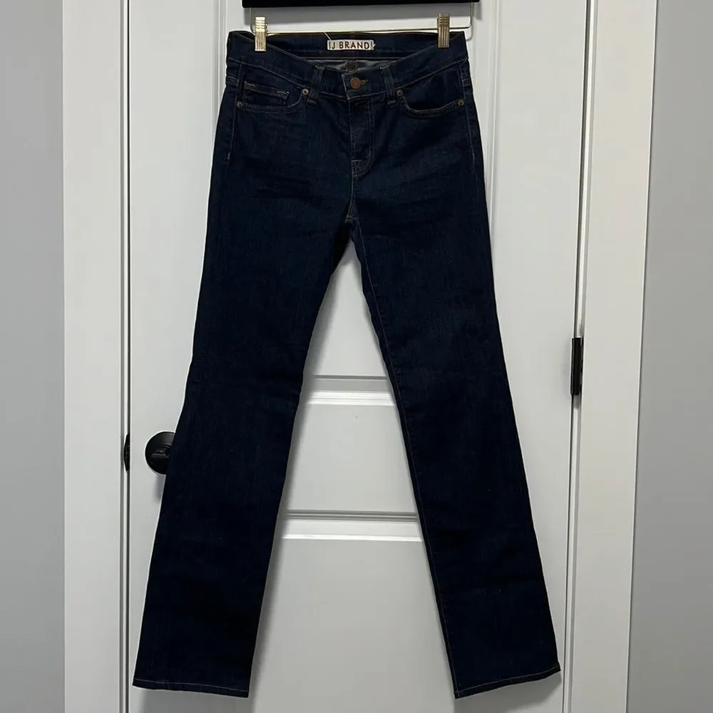 J Brand || Jeans Women's 27 The Cigarette Leg Pure Dark Blue Stretch Denim Pants